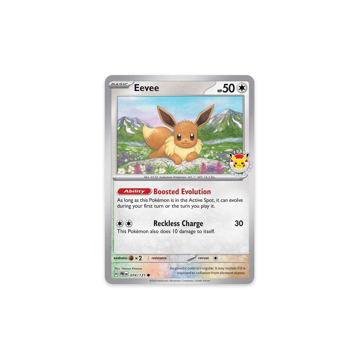 Pokemon TCG: Prismatic Evolution Eevee Card, Coin & 2 Booster Packs