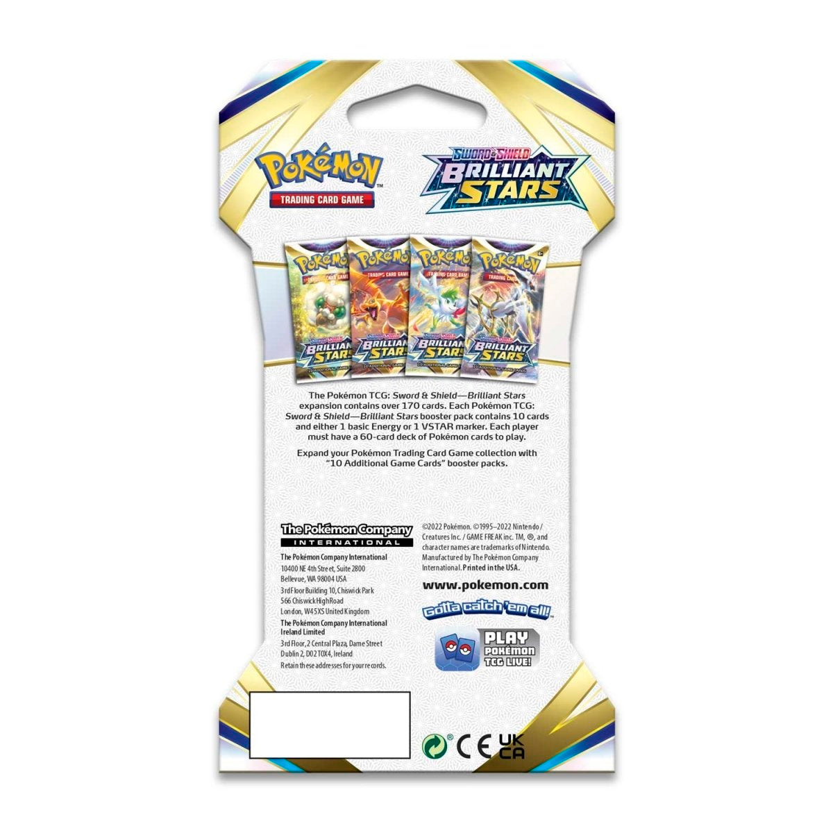 Pokemon TCG: Brilliant Stars Sleeved Booster Pack