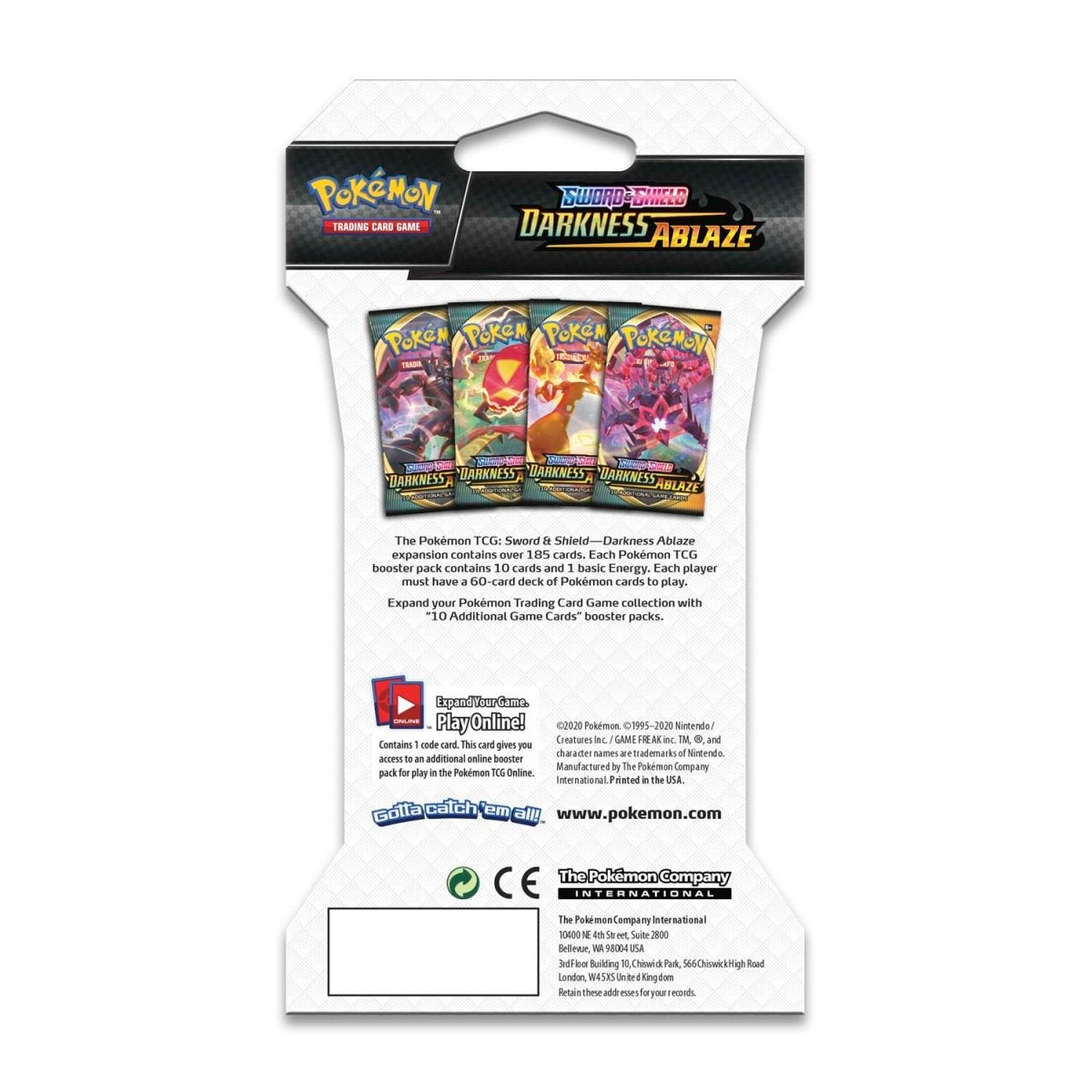 Pokemon TCG: Darkness Ablaze Sleeved Booster Pack