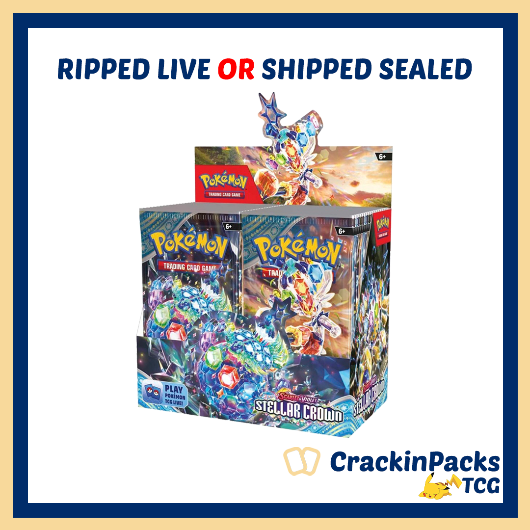 Pokemon TCG: Stellar Crown Booster Box - RIP LIVE OR SHIP SEALED
