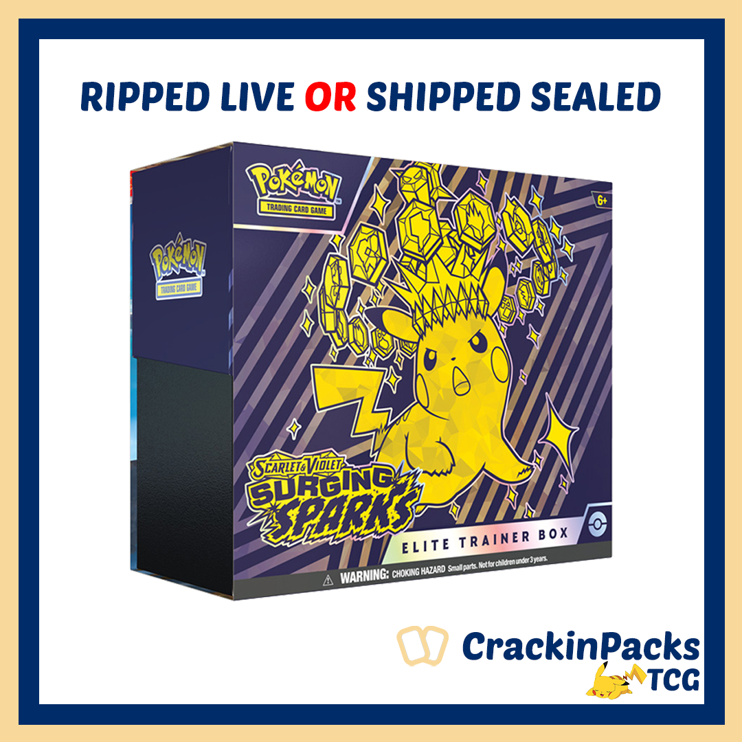 Pokemon TCG: Surging Sparks Elite Trainer Box - RIP LIVE OR SHIP SEALED