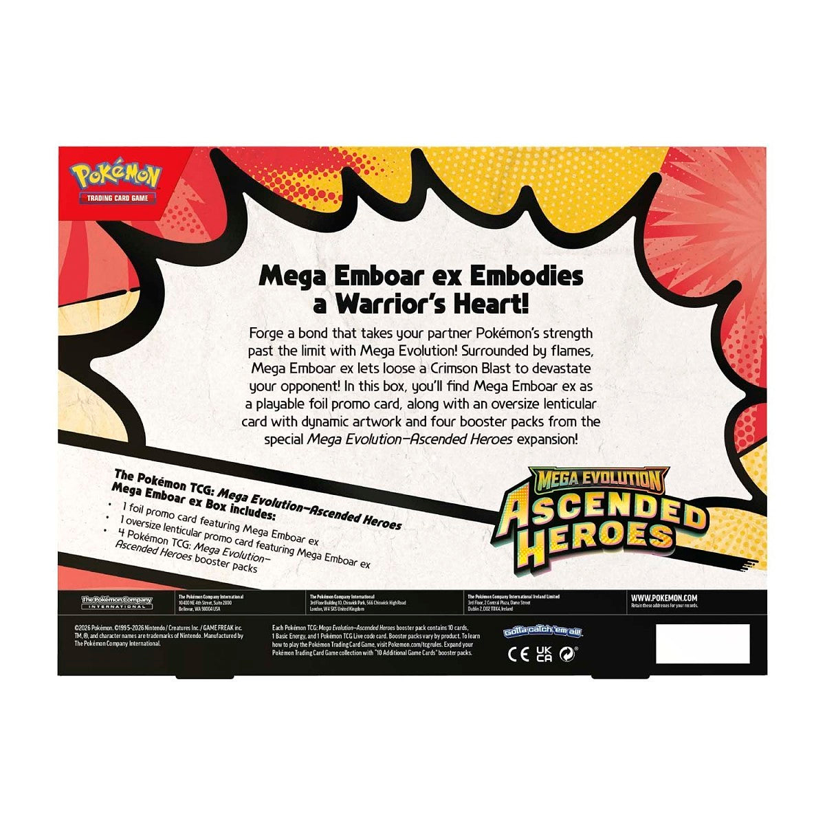 Pokemon TCG: Ascended Heroes Mega Emboar ex Box