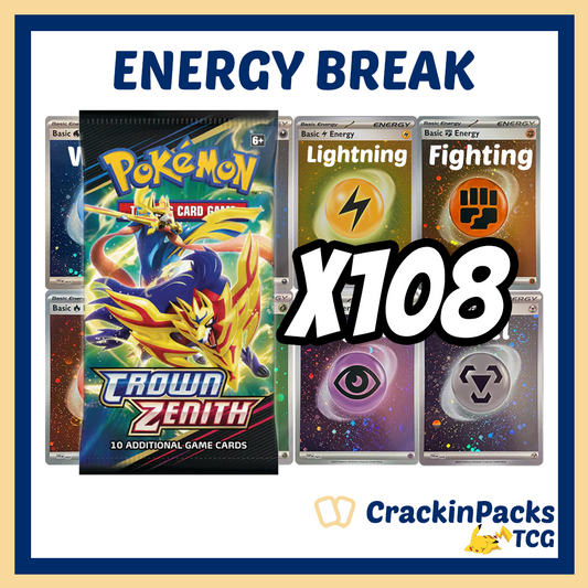 Pokemon TCG: Crown Zenith Energy Break - 108 Packs