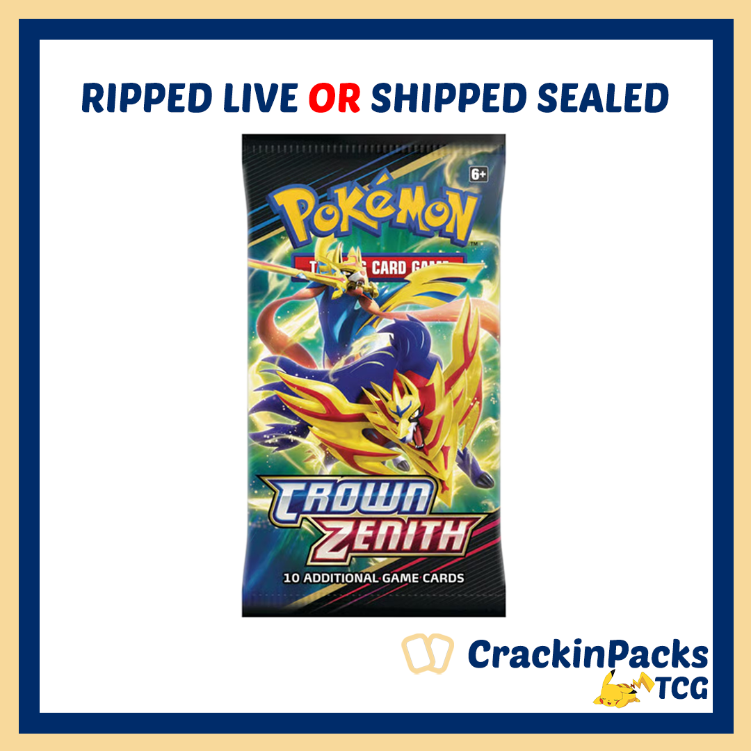 Pokemon TCG: Crown Zenith Booster Booster Pack (1) - RIP LIVE (**Bounty**)