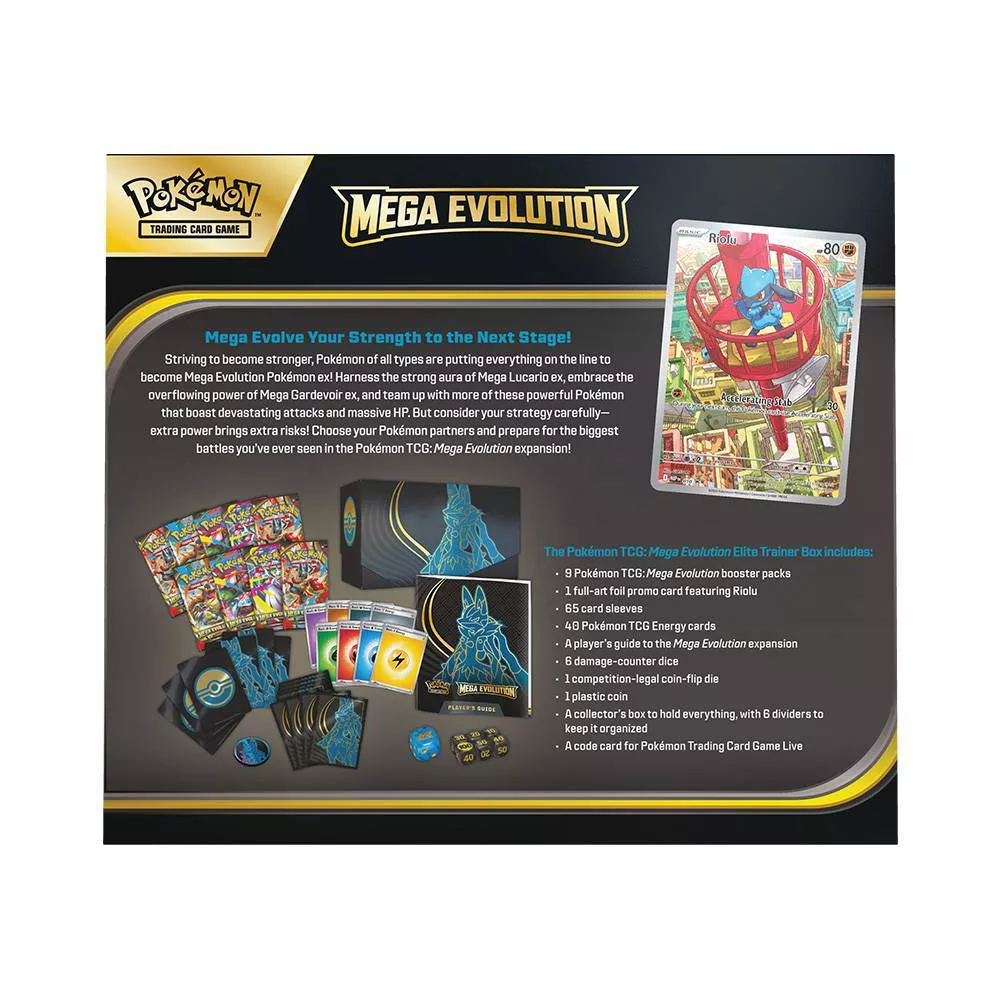 Pokemon TCG: Mega Evolutions Elite Trainer Box (Lucario) - RIP LIVE