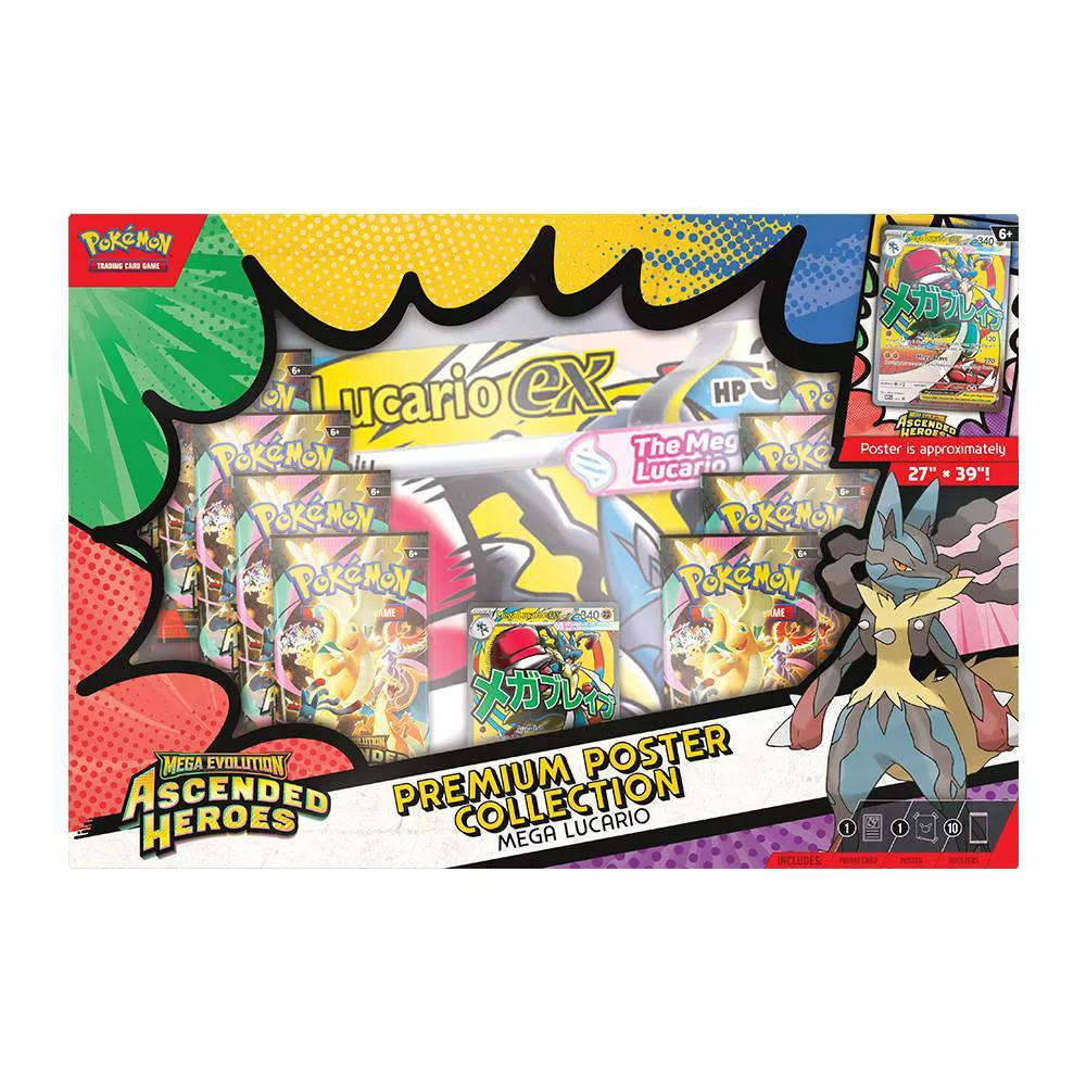 Pokemon TCG: Mega Lucario Ascended Heroes Premium Poster Collection
