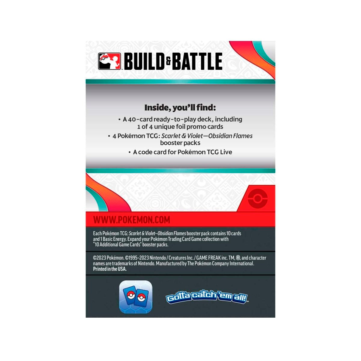 Pokemon TCG: Obsidian Flames Build & Battle Box