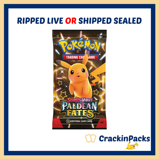 Pokemon TCG: Paldean Fates Booster Pack (1) - RIP LIVE (**Bounty**)