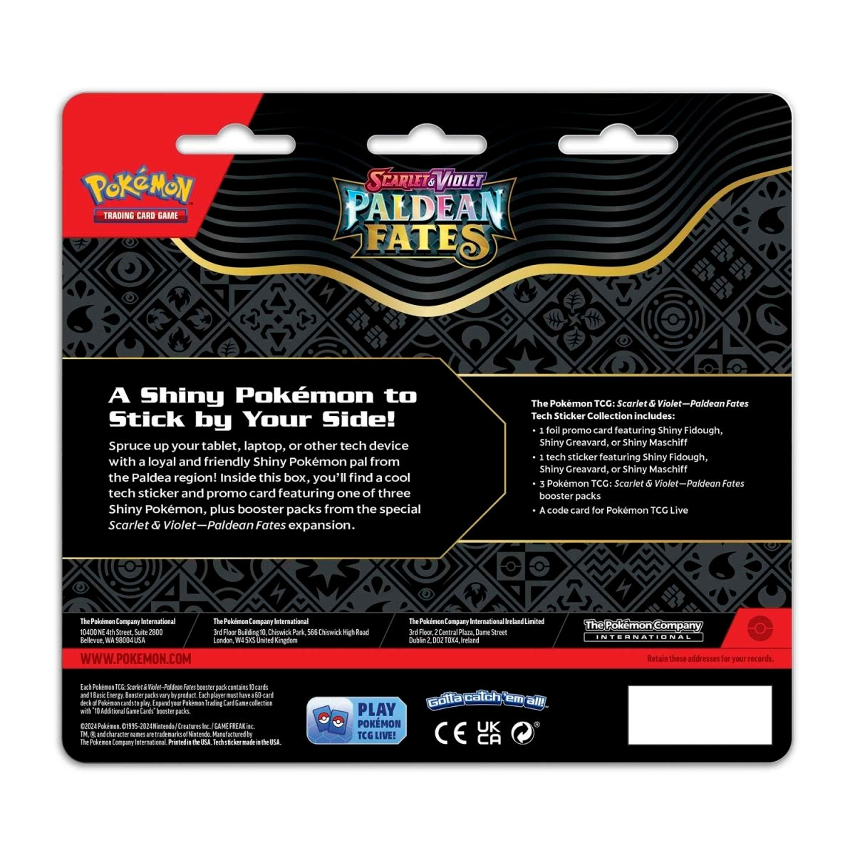 Pokemon TCG: Paldean Fates Tech Sticker Collection