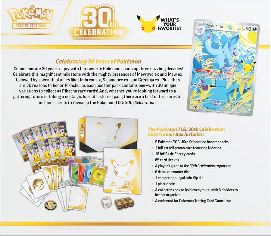 Pokemon TCG: 30th Celebration Elite Trainer Box