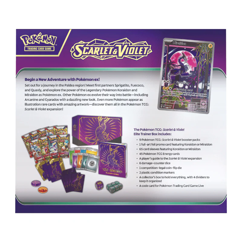 Pokemon TCG: Scarlet & Violet Elite Trainer Box [Miraidon]
