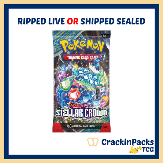 Pokemon TCG: Stellar Crown Booster Pack (1) - RIP LIVE (**Bounty**)
